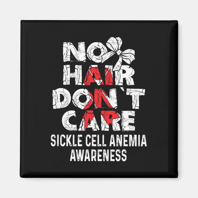 Aimant AUCUN Cheveux - Sickcell Anemia Sensibilisation So (Devant)