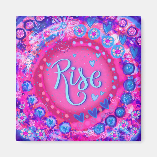 Aimant Augmenter rose Plutôt amusant Inspirant Inspiritis (Devant)