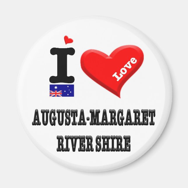 Aimant AUGUSTA-MARGARET RIVER SHIRE - I Love (Devant)