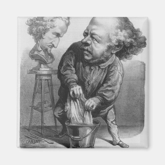 Aimant Auguste Preault (1809-79), caricature du Bou (Devant)