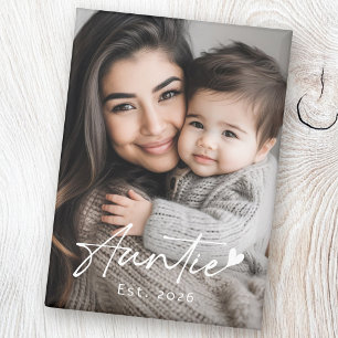 Aimant Auntie Est année manuscrite écriture coeur