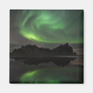 Aimant Aurores boréales Plage de Vestrahorn Hofn, Islan