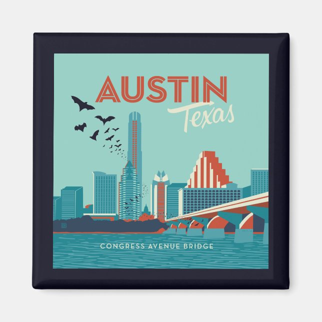 Aimant Austin, Texas | Pont de l'Avenue du Congrès (Devant)