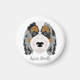 Aimant Australian Shepherd Poodle mix Badge