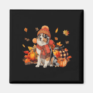 Aimant Australie Berger Chien Automne Écharpe Leopard Cit