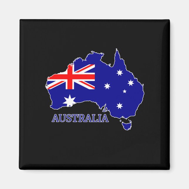 Aimant Australie Carte du drapeau Voyage (Devant)