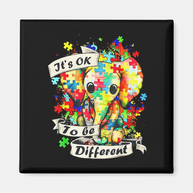 Aimant Autism Aware Acceptance Women Kid Its Ok To Be (Devant)