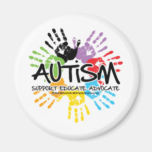 Aimant Autisme Handprint
