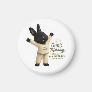 Aimant Autocollant de lapin Rex noir mignon pour étiremen