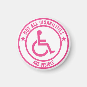 Aimant Autocollant de sensibilisation aux handicaps invis