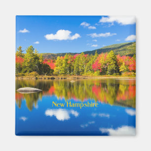 Aimant Automne au bord du lac, New Hampshire,