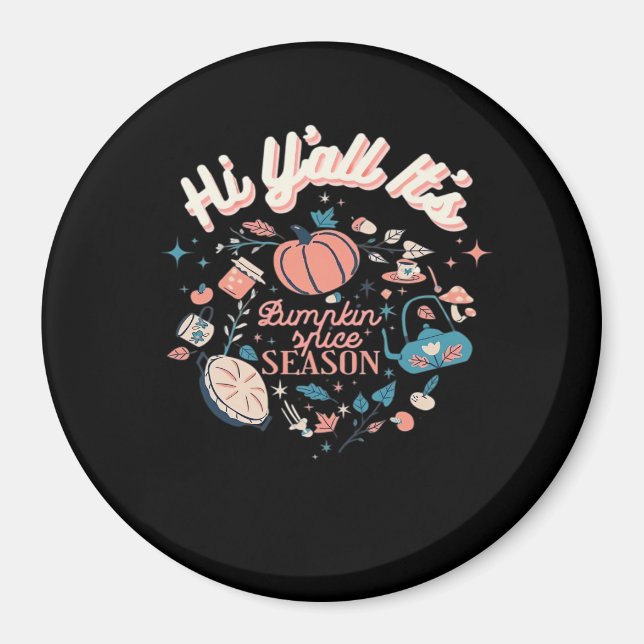 Aimant Automne Saison Collection Y’all C’est Citrouille S (Devant)