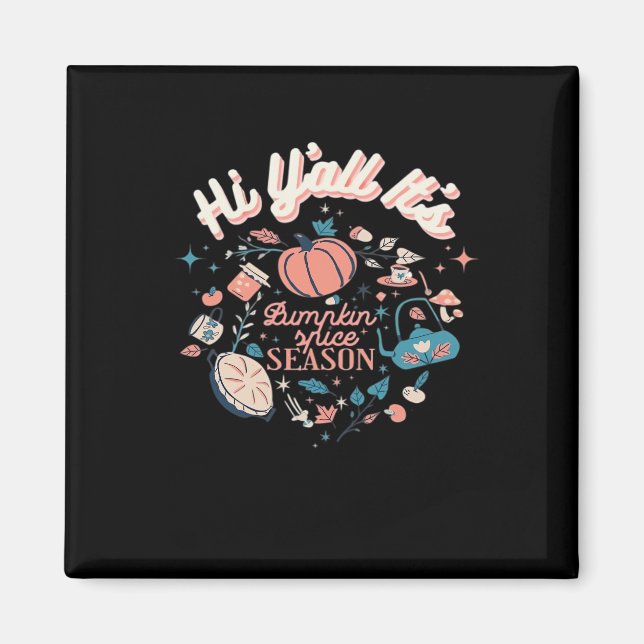 Aimant Automne Saison Collection Y’all C’est Citrouille S (Devant)