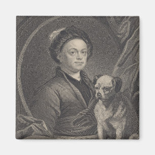 Aimant Autoportrait, gravé par J. Mollison