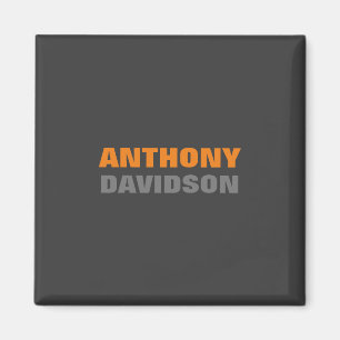 Aimant Autre Taille Parfaite Gris Orange Gras Texte