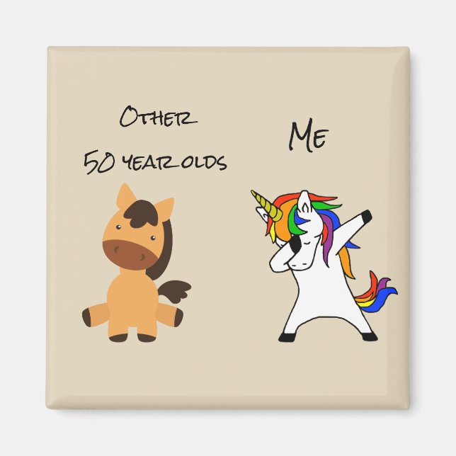 Aimant Autres enfants de 50 ans Anniversaire You Me Unico (Devant)