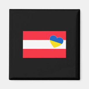 Aimant Autriche Soutien Ukrainien Ukraine Cœur Autrichien