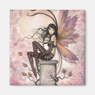 Aimant Autumn Breezes Fairy Imaginaire Art par Molly Harr