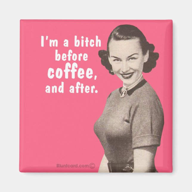 Aimant Avant et après le café (Devant)