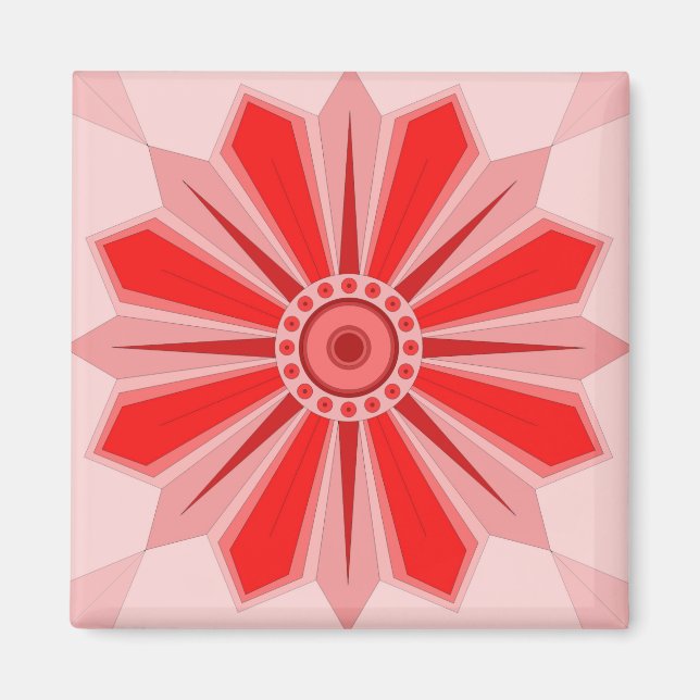 Aimant avec art créatif de la fleur (Devant)