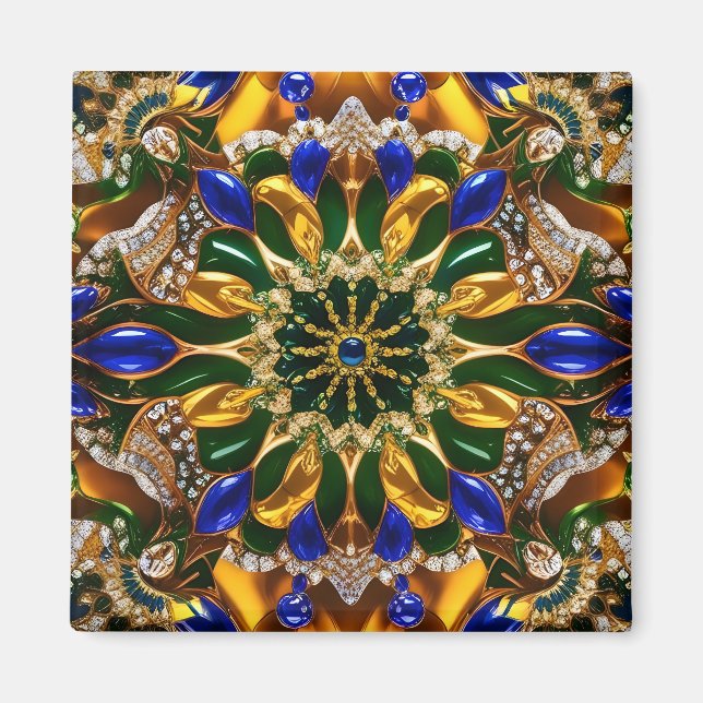 Aimant avec Brésil Couleurs Design (Devant)