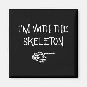 Aimant Avec costume d'Halloween squelette drôle de couple