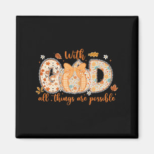 Aimant Avec Dieu Toutes Choses Sont Ssible Pumpkin Automn