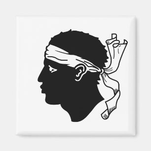 Aimant avec Drapeau de Corse, France