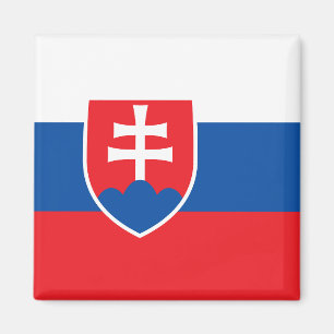 Aimant avec drapeau de la Slovaquie