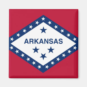 Aimant avec Drapeau de l'État de l'Arkansas - État