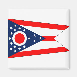 Aimant avec Drapeau de l'Etat de l'Ohio - USA
