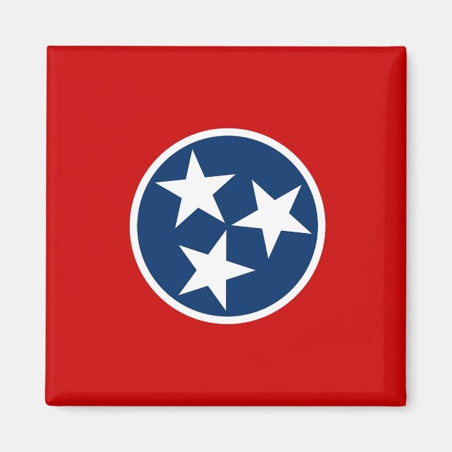Aimant avec drapeau de l'État du Tennessee - États (Devant)