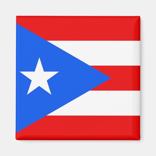 Aimant avec Drapeau de Porto Rico - USA (Devant)
