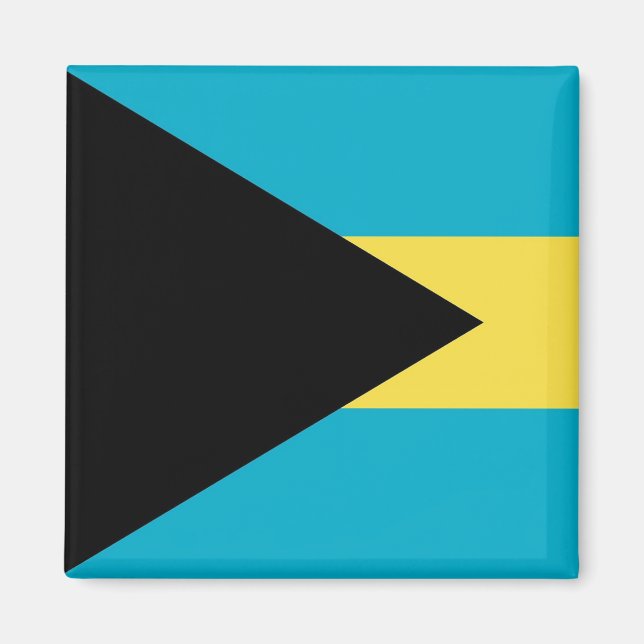 Aimant avec Drapeau des Bahamas (Devant)