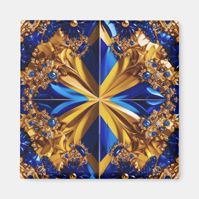 Aimant avec la Suède Couleurs Design (Devant)