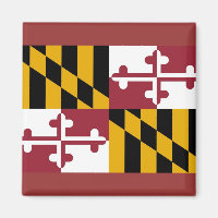 Aimant avec le drapeau de l'État du Maryland - Éta