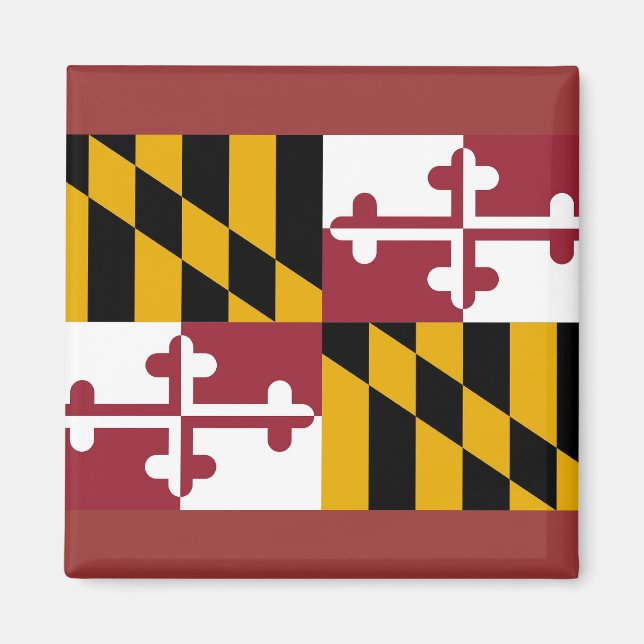 Aimant avec le drapeau de l'État du Maryland - Éta (Devant)