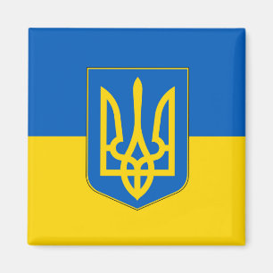 Aimant avec le drapeau de l'Ukraine