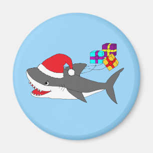 Aimant avec un requin de vacances mignon