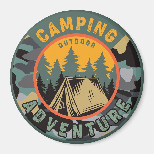 Aimant Aventure Camping (Devant)