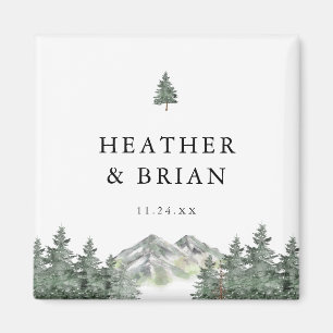 Aimant Aventure Forest Mountain Mariage Faveur