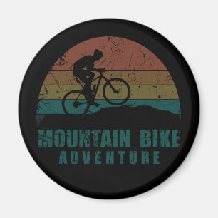 Aimant Aventure VTT Vintage - Cyclisme sur Montagne