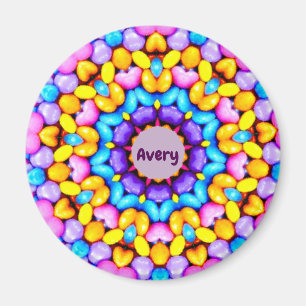 Aimant AVERT ~ Motif de Pâques personnalisé Fractal ~