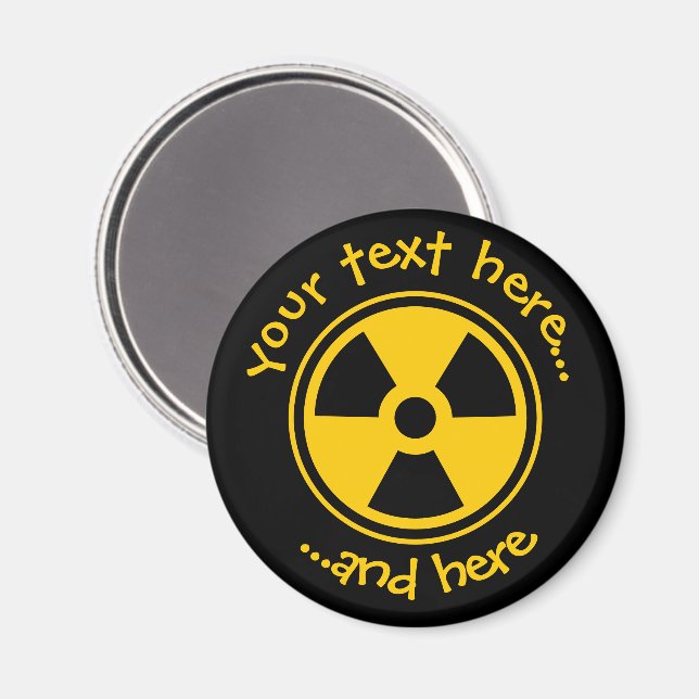 Aimant Avertissement de radioactivité (Recto/Verso)