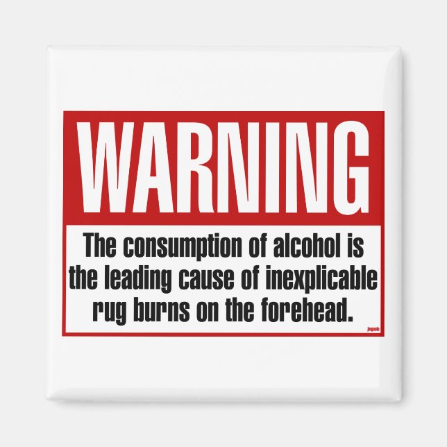 Aimant AVERTISSEMENT : Feu de Feu (Devant)