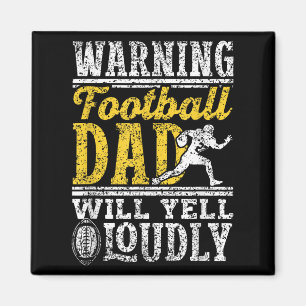 Aimant Avertissement Football Papa Va hurler Fort Père Fo