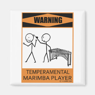 Aimant Avertissement Joueur Temperamental Marimba