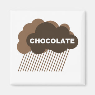 Aimant Avertissement : Pluie de chocolat