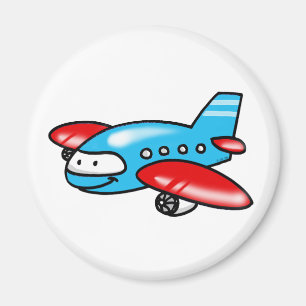 Aimant avion de bande dessinée