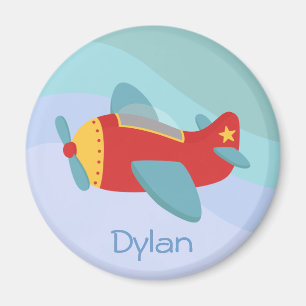 Aimant Avion de dessin animé coloré et adorable